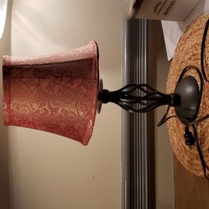 Portable table lamp metal 14in